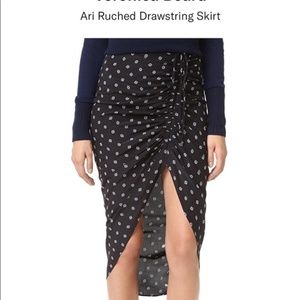 Veronica Beard Ari Ruched Drawstring Skirt 10